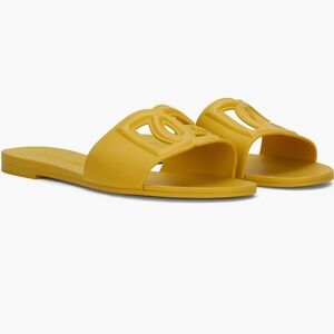 Dolce & Gabbana Beachwear Slides Yellow
